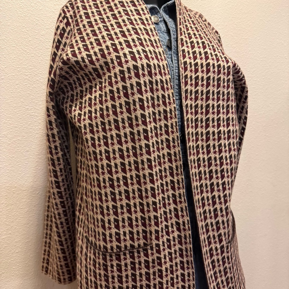 Venini Brown and Black Checkered Cardigan - Picture 11 of 16